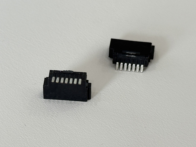 SATA 7P 母座焊线式左90° 镀金 15u”