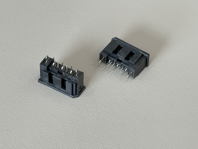 SATA 7P公座全包DIP双排插脚180°镀金