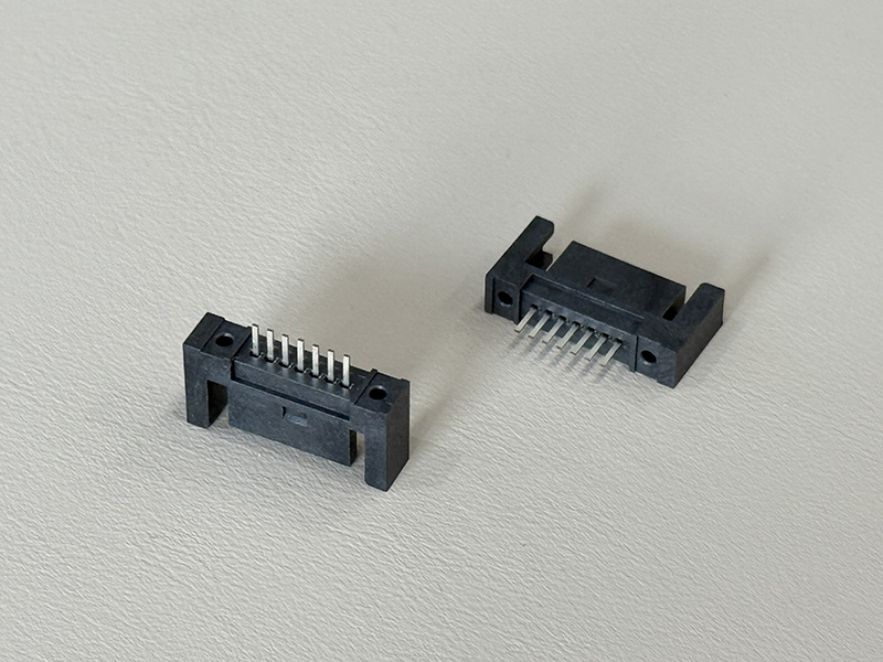 SATA 7P公座焊线式180°镀金15u”