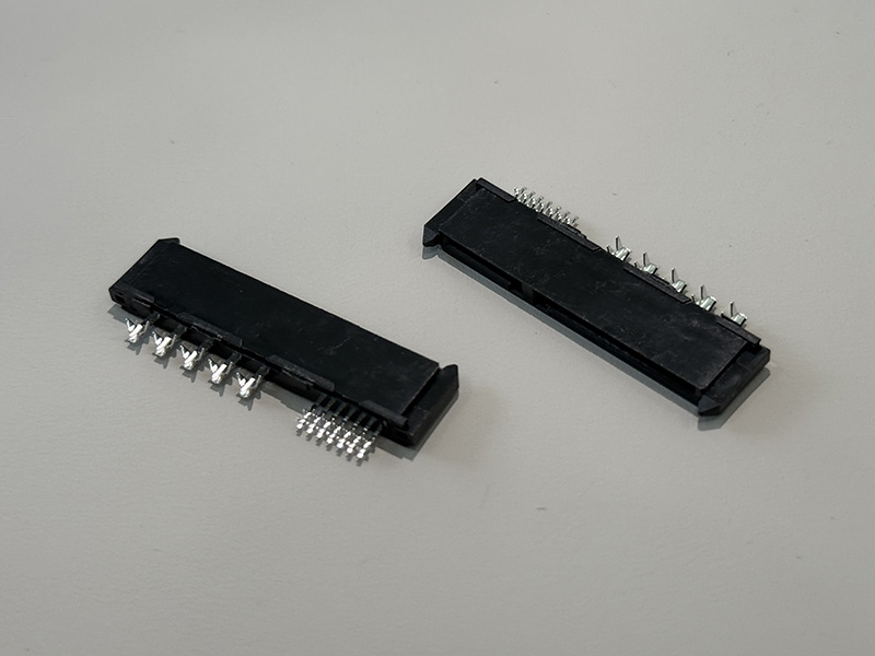 SATA 22P母座 53打线式双挂台180°镀金G/F