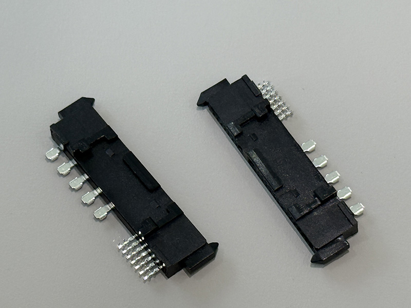 SATA 22P母座71 15P端反杯口180°牛角无套料槽镀金G/F