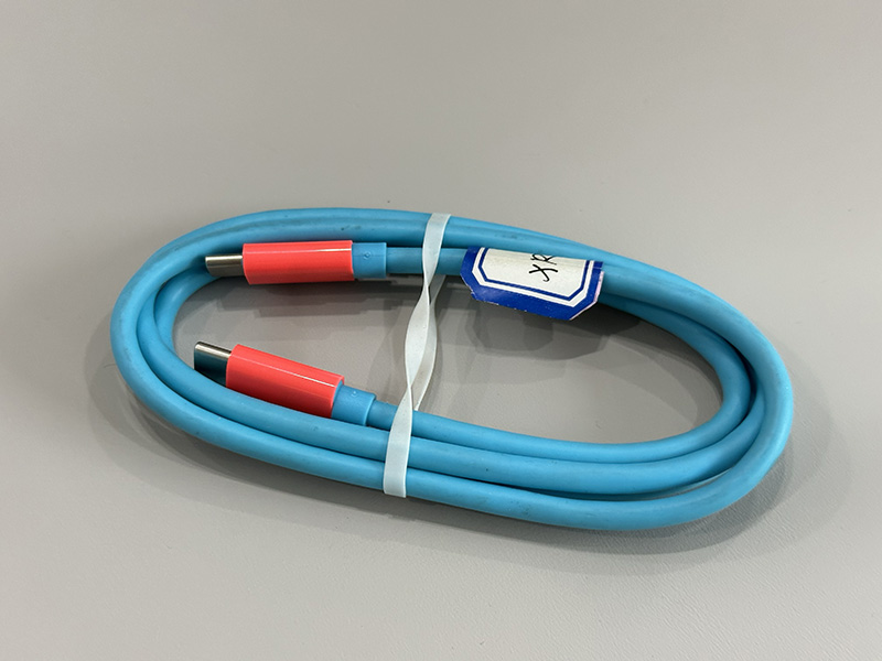TYPE-C（USB 3.1）红色接口蓝色线束转换线 - 长度 1米（TYPE 3.1 C M TO C M RED PLASTIC SHELL BLUE L=1M）