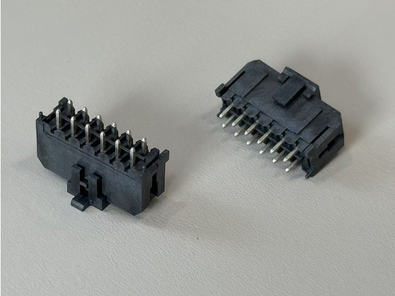 Micro FIT3.0直立式双排针座带柱子镀锡100u” 2X6PIN 外漏2.6MM