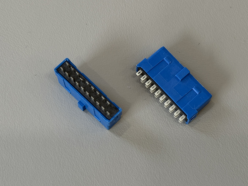 IDC 20PIN 母座D夹板式镀金15U”