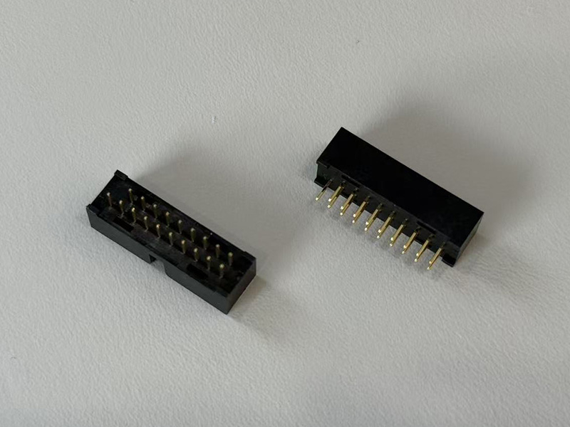 IDC 20P 双排全包公座插针式外露3.2镀金G/F