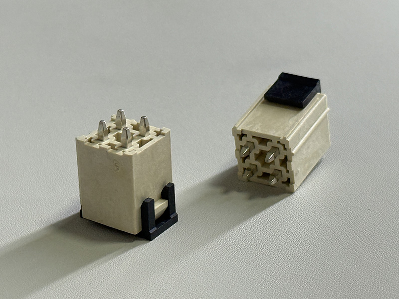 PH4.2双排 2*2P本色直插式针座镀锡100u”外漏2.4MM 带台阶