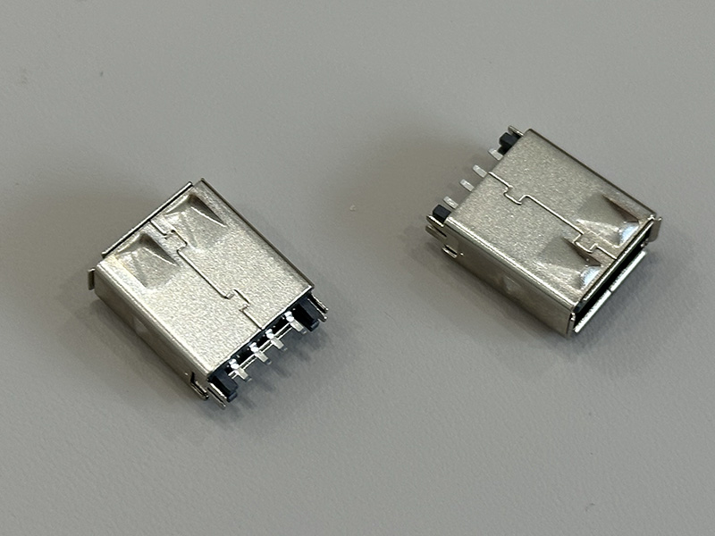 USB 2.0A/F 夹板式带护套镀金G/F