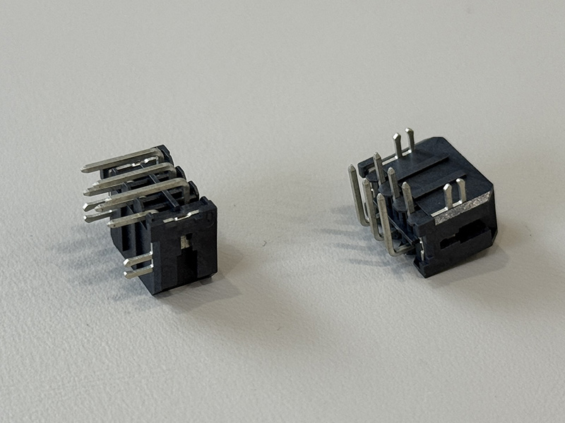 Micro FIT3.0侧插式双排针座 镀锡100u” 2x3PIN外漏3.2MM