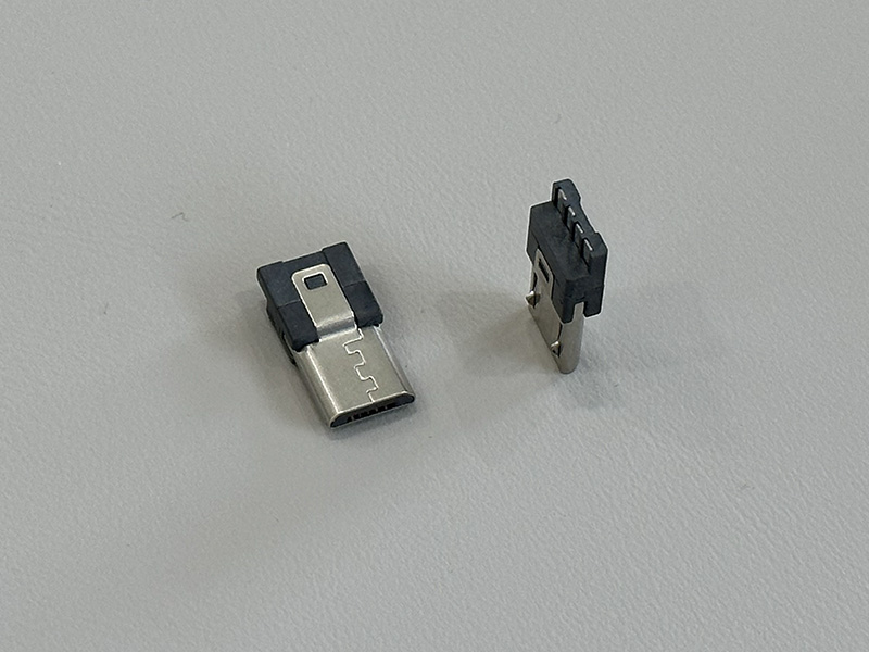 USB Micro-B线端前5后3黑色外断P2&3 镀金G/F