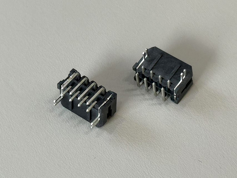 Micro FIT3.0侧插式双排针座 镀金15u” 2x4PIN 外漏2.1MM