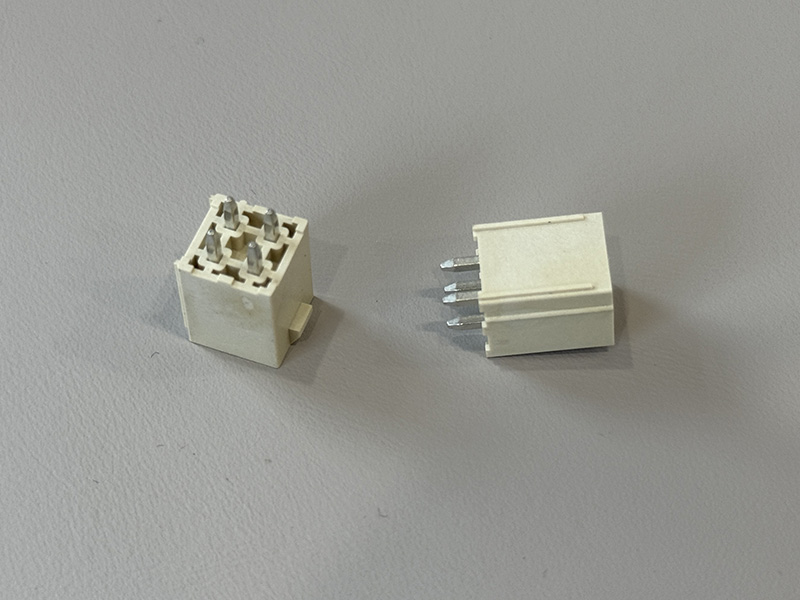 PH4.2双排2*2P本色直插式针座镀锡100u”外漏3.5MM 带台阶