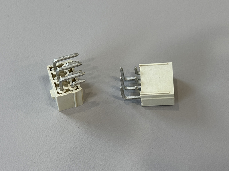 PH4.2双排 2*3P本色弯头针座镀锡100u”外漏1.9MM 带台阶
