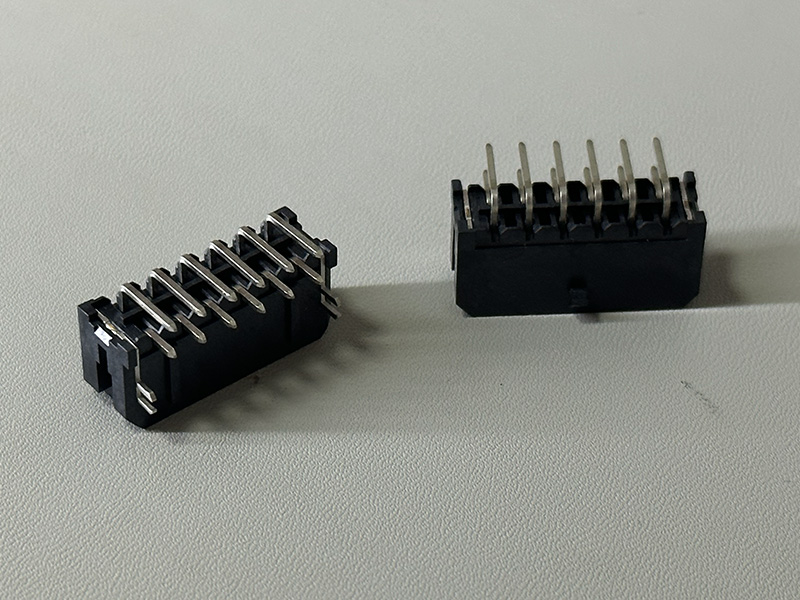 Micro FIT3.0侧插式双排针座 镀锡100u” 2x6PIN 外漏2.1MM