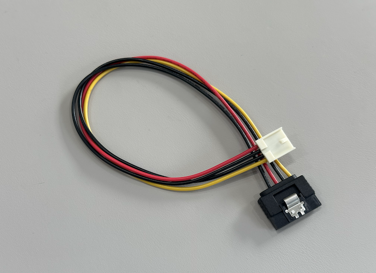 带铁弹片SATA 15P母头 转 PH 2.54 4P公头 电源转换线（SATA 15P F WITH LOCK TO PH2.54 x4P）