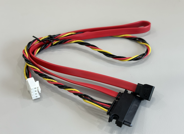 SATA 7+15P母头 转 7P 母头+VH3.96 2x4P 背板线（SATA 7+15P F TO SATA 7P F 90°+VH3.96 2x4P）
